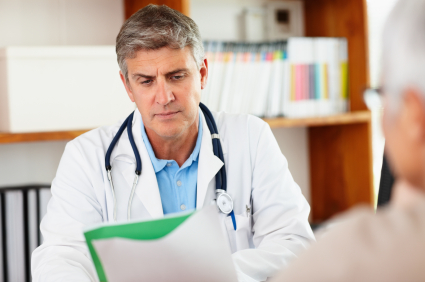 physician examining patient