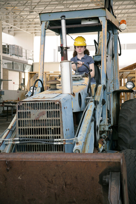 Female Heavy Equipment Operator